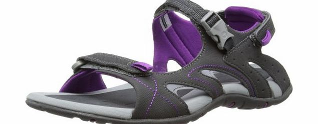 Hi-Tec Womens Indra Strap Athletic and Outdoor Sandals O002976/051/01 Charcoal/Wine 5 UK, 38 EU