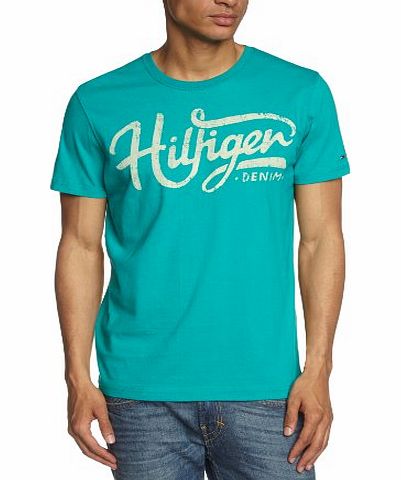 Hilfiger Denim Mens Federer Cn Crew Neck Short Sleeve T-Shirt, Lapis, Small