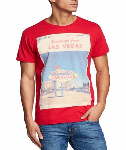 Hilfiger Denim Mens Foto 1 Crew Neck Short Sleeve T-Shirt, Red (Tango Red), Medium