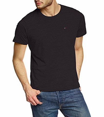 Hilfiger Denim Mens Hanson Knit TB KIR V-Neck Short Sleeve T-Shirt, Tommy Black, Large