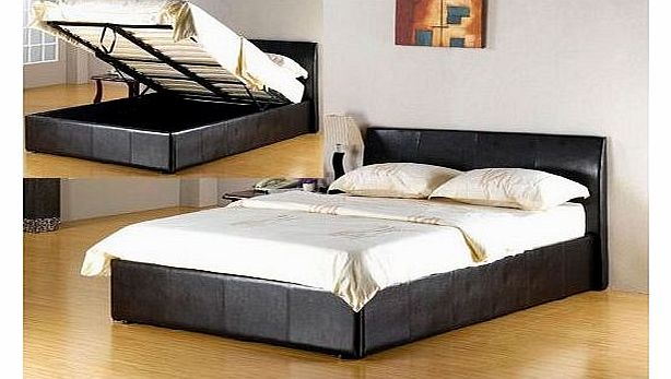 HIs 46 Double Fusion Black Ottoman Storage Bed