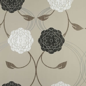 K2 Charlotte Wallpaper Taupe 10170