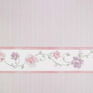 Laura Textured Wallpaper Border Rose 29826