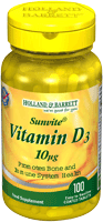 and Barrett Vitamin D3 Tablets 10ug 100