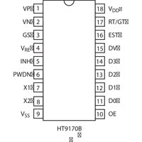 HT9170B-18DIP DTMF RECEIVER (RC)