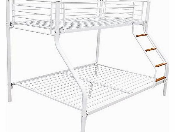 Homcom Bunk Bed Single Double Triple Metal Sleeper Bed Children Kid Frame Furniture White