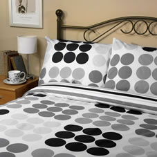 Home Aspirations Spot Duvet Set Black Single
