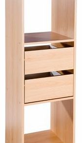 Home Decor Beech Effect Wardrobe Drawer Pack