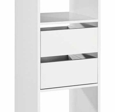 Home Decor Innovations Basix White Twin Drawer Pack for Sliding