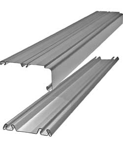 SILVER Trackset for Sliding Wardrobe Doors -