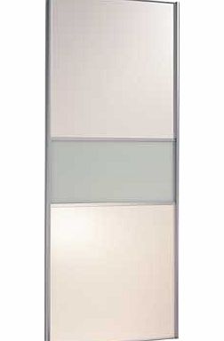 Home Decor Innovations White Glass Fineline Sliding Wardrobe Door - 24