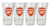 OFFICIAL ARSENAL FC 4 SHOT GLASSES GIFT PACK