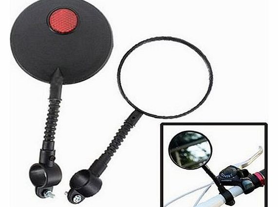 homeking 2X Bicycle Cycling Bike Sports Handlebar Glass Rearview Mirror New