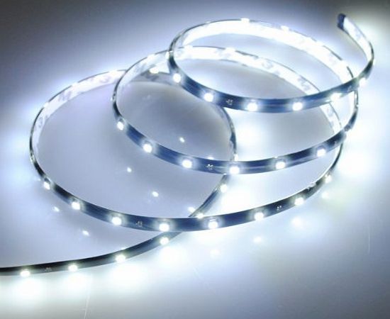 homeking 2X White 60 SMD LED Flexible Waterproof Neon Strip Light Lamp Car Van Truck 12V White 1.2M