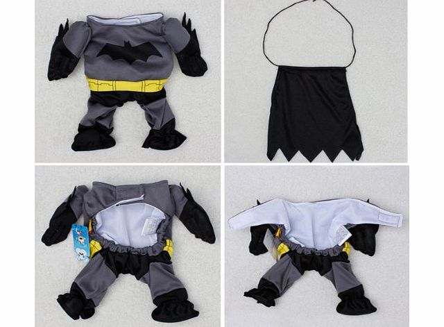 homeking Pet Cat Dog Batman Costume Warm Outfit Clothes Funny Party Fancy Dress,Asian size