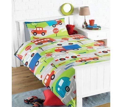 HOMEMAKER BEDDING BOYS TRANSPORT CAR BUS 