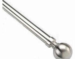 Homestore International 28mm Trade Packed 400cm EYELET Curtain pole Satin Steel (no rings)