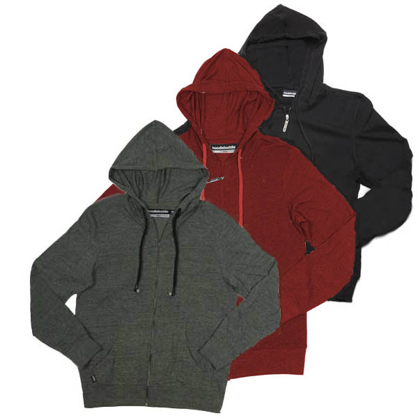 Hoodie Buddie Mens Zip Front with Built In