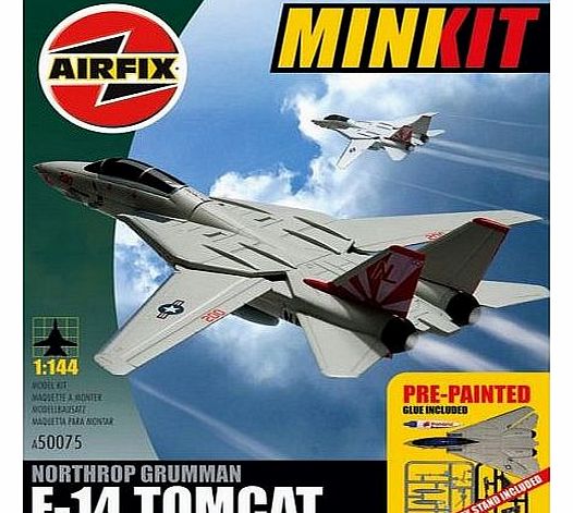 Hornby Hobbies Ltd Airfix A50075 Grumman F-14 Tomcat 1:144 Scale Mini Kit Gift Set Pre-painted inc Glue