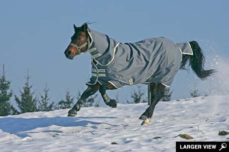 horseware amigo Amigo Pony Turnout Med w/la - 4`6`` Silver grey