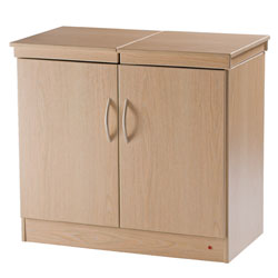 Wood Effect Laminate Heated Trolley - Limed Oak HL6236LO