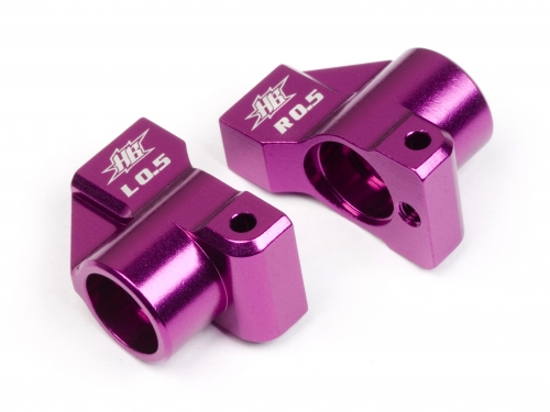 Hot Bodies Aluminum Rear Hub Carrier 0.5 Deg. Purple