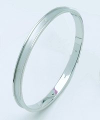 Silver & 6 Diamonds Bangle Bracelet