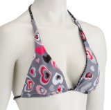 Hot Tuna Ladies Hot Tuna Valentine Bikini Top Lt Grey-Large