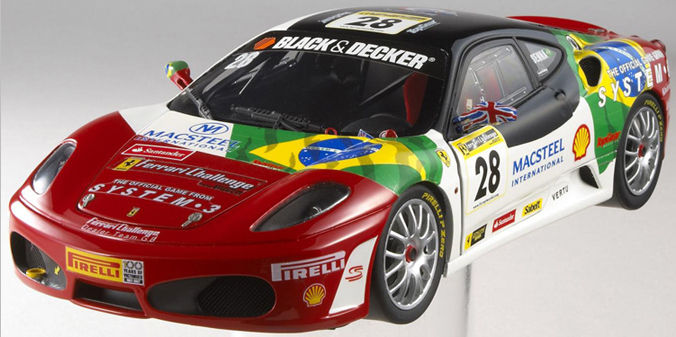 Hot Wheels Elite Ferrari 430 Challenge Silverstone 2007 Senna