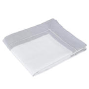 Hotel 5* Oxford Pillowcase, White With Grey