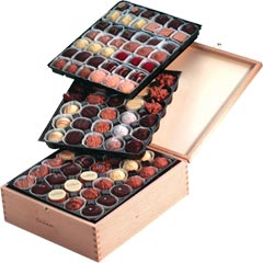 Hotel Chocolat 3 Layer Wooden Box