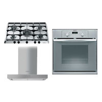 Hotpoint Single Fan Oven SY36X- 5 Burner Gas Hob G750TX and 70cm Chimney Hood HS70