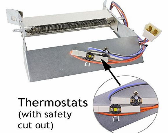 TVM560 & TVM562 Series Tumble Dryer Element - Genuine Heater + Thermostats