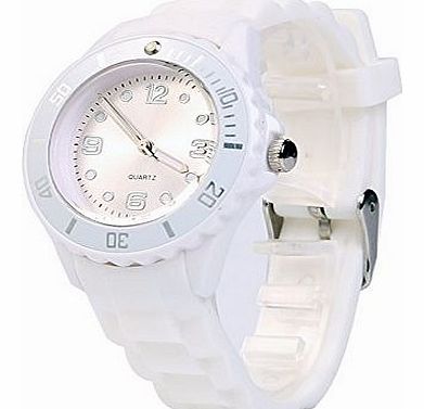 Hotportgift Fashion Unisex Gel Analog Wrist Sports Watch Jelly SIlicone Ladies Men Kids