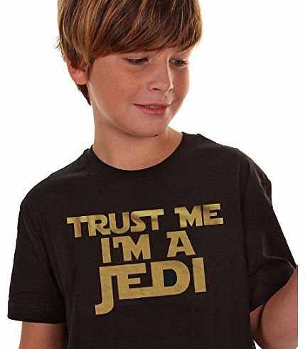 HotScamp Premium Trust Me Im a Jedi Kids Boys Black Star Wars T-Shirt NEW - Boys Black, X-Small