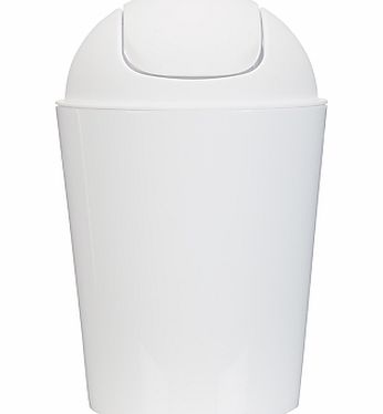 House by John Lewis Bathroom Flip Top Bin, White