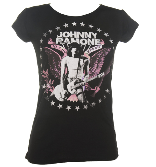 Ladies Black Johnny Ramone Hey Ho Lets Go