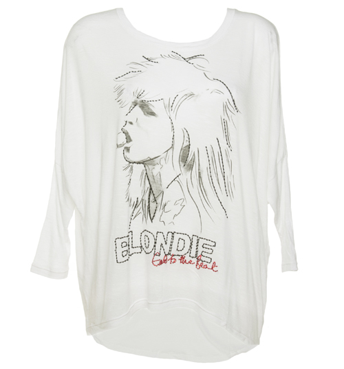 Ladies White Blondie Eat To The Beat T-Shirt