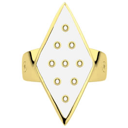 House of Harlow 14kt Gold Plated White Diamond