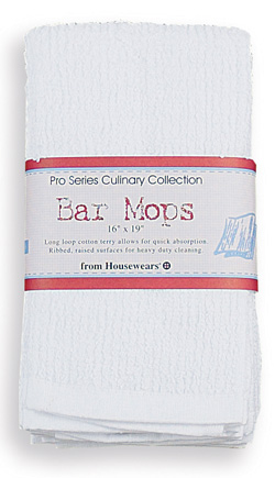 Housewares Gourmet Classics Bar Mop Dish Cloths (Set Of 6)