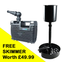 Hozelock Aquaforce 12000 Pond Pump - FREE Skimmer