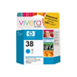 HP No 38 Cyan Vivera Ink Cart