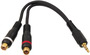 HQ 3.5mm stereo jack plug to 2 phono socket lead