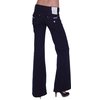 HUDSON BLACK WIDE LEG DENIM JEANS