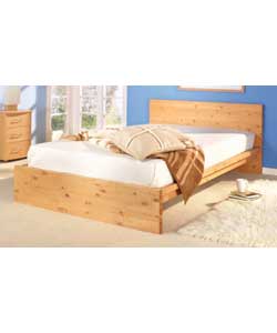 Hudson Pine Double Bedstead with Sprung Mattress