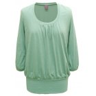 Hug 3/4 Sleeve Volume Top Green