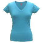 Hug Short Sleeve V-Neck Top Moroccan Blue