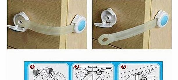 BBAC005 HUGBABY 10 x Cupboard Door Drawers Security Safety Lock Locks For Child Kids Toddler