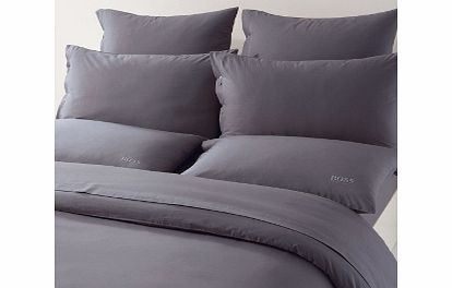 Hugo Boss Plain Dye Bedding Charcoal Flat Sheets 180 x
