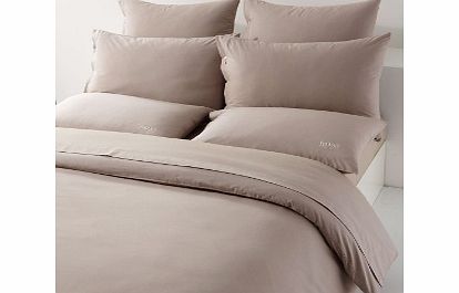 Hugo Boss Plain Dye Bedding Honey Fitted Sheets Single